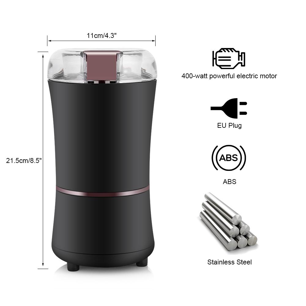 Kitchen Electric Coffee Grinder 400W Mini Salt Pepper Grinder Powerful Spice Nuts Seeds Coffee Bean Grind Machine Electronic