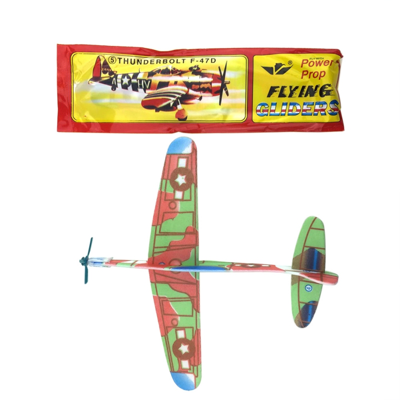 12Pcs DIY Hand Throw Aircraft Flying Glider Toy Planes Airplane Made Of Foam Plast Party Bag Fillers Children Kids Toys Game