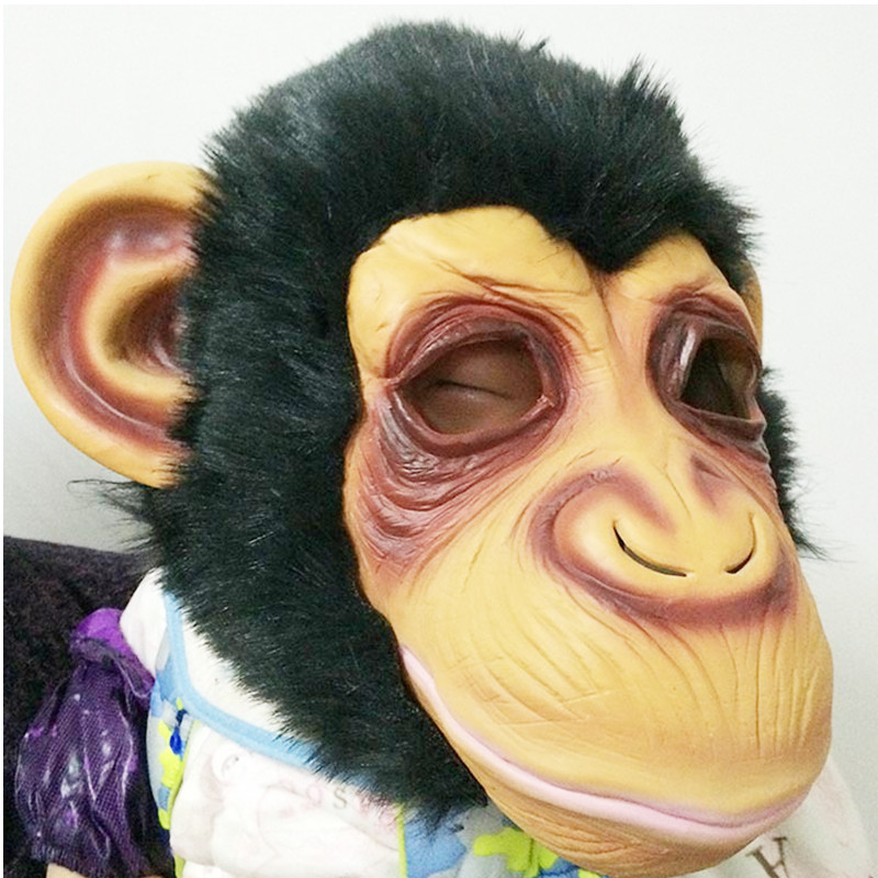 Latex gorilla cosplay mask Rise of Planet of the Apes Halloween masquerade Monkey Animal Costume Carnival Purim Rave Party masks
