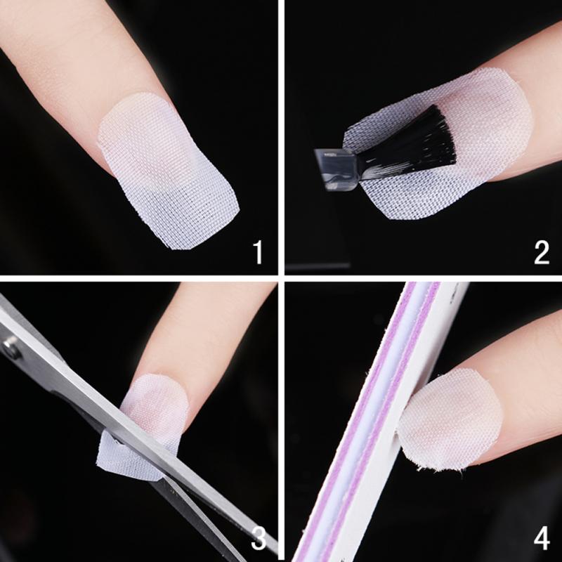 1Roll Nail Care Fiberglass Silk Nails Wrap Stickers Nail White Fiberglass Reinforce Strong Protector Nail Art Care Accessory