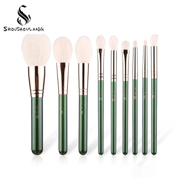 Shoushoulang Professional Handmade Make Up Brush Kit Soft Saibikoho Goat Hair Face Powder Blush Eye Shadow Makeup Brush Set