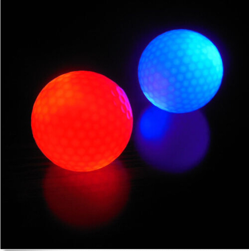 1Pc Nice Light-up Flashing Night Light Glowing Fluorescence Golf Balls Golfing