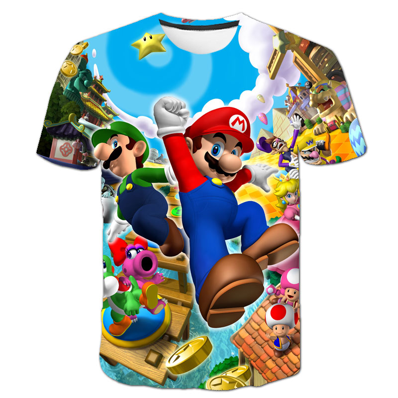 2021 Summer Boy Clothes Girls Shirts 3D Cartoon Printed Children Clothing Baby Boys T shirt Kid Girl Tops Tee Sonic Shirts