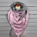 Women Winter Scarves Dot Printing Button Soft Wrap Scarves Shawls Head Face Neck Gaiter Scarf Face Cover Scarves Warm Scarves