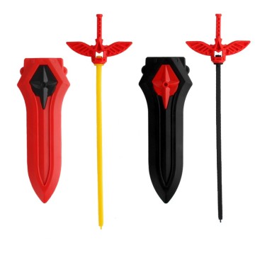 Spinning Top Toys Sword Shape Two Way Launcher for Gyro Sports Toy