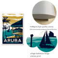 NICOLESHENTING Aruba Hawaii Sea Beach Vintage Minimalist Art Canvas Painting Landscape Picture Print Modern Home Room Decor