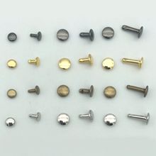 100sets/lot Garment Rivets Double-Sided Round Double Cap Rivet Stud Spikes for Clothing Shoes Belt Bag Punk Leather Craft Sewing
