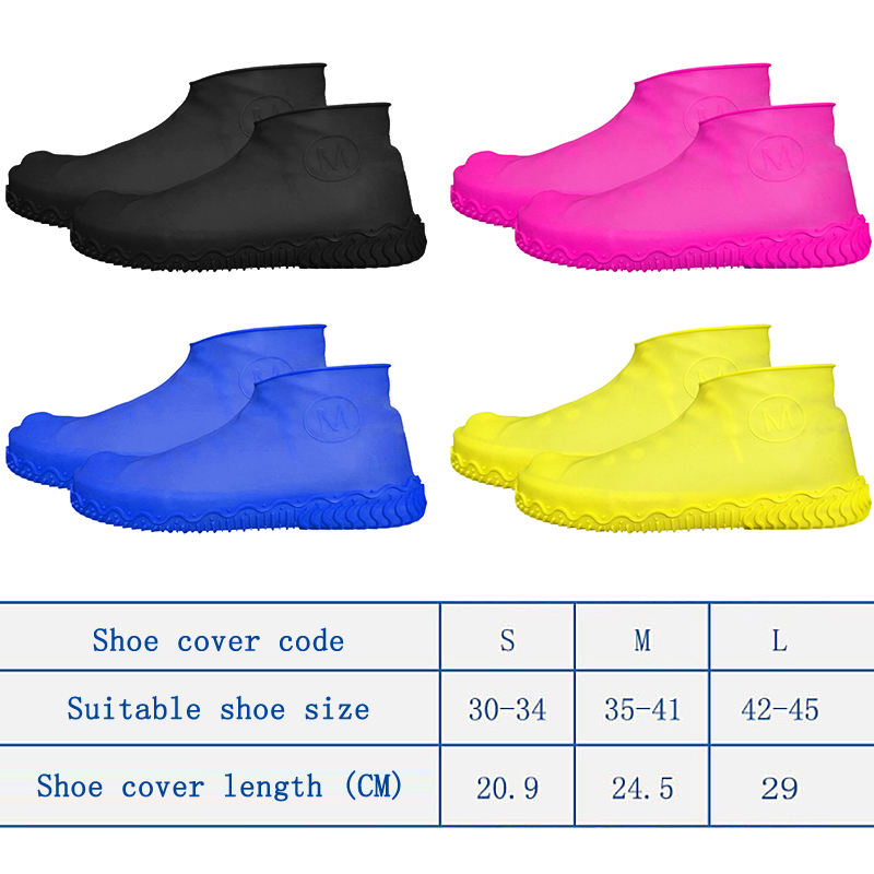 1 pc durable Boots Waterproof Shoe Cover Silicone Material Unisex Shoes Protectors Rain Boots for Indoor Outdoor Rainy Days