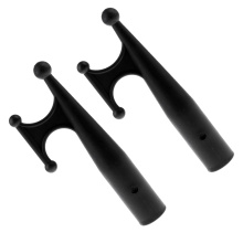 2 Pack Nylon Boat Hook Replacement Tip for 1 inch 25mm Pole Tubing, Black