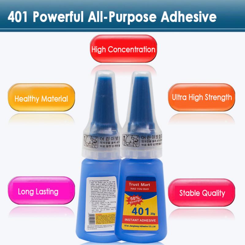 20ml Household 401 Multifunction Transparent Super Stick Adhesive Quick Dry Stronger Sol Rapid Fix Ceramic Glass Glue TSLM1