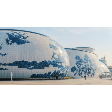 Ceramic powder coating for outdoor aluminum curtain walls