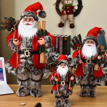 30/45/60cm Home Big Santa Claus Doll for Christmas Decorations Christmas New Year Kids Gift Christmas Tree Decor Party Supplies