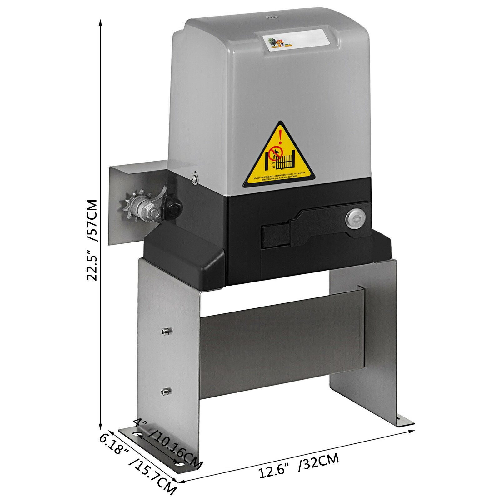 Free shipping for USA AUTOMATIC SLIDING GATE OPENER DOOR 3100LBS SLIDE ROLLER 1400KG WIRELESS REMOTE KIT