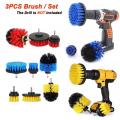 Power Scrubber Drill Brush Kit Hard Bristle Brush Car Detailing Home Cleaning CA Sponges Cloths Brushes Car Accessories