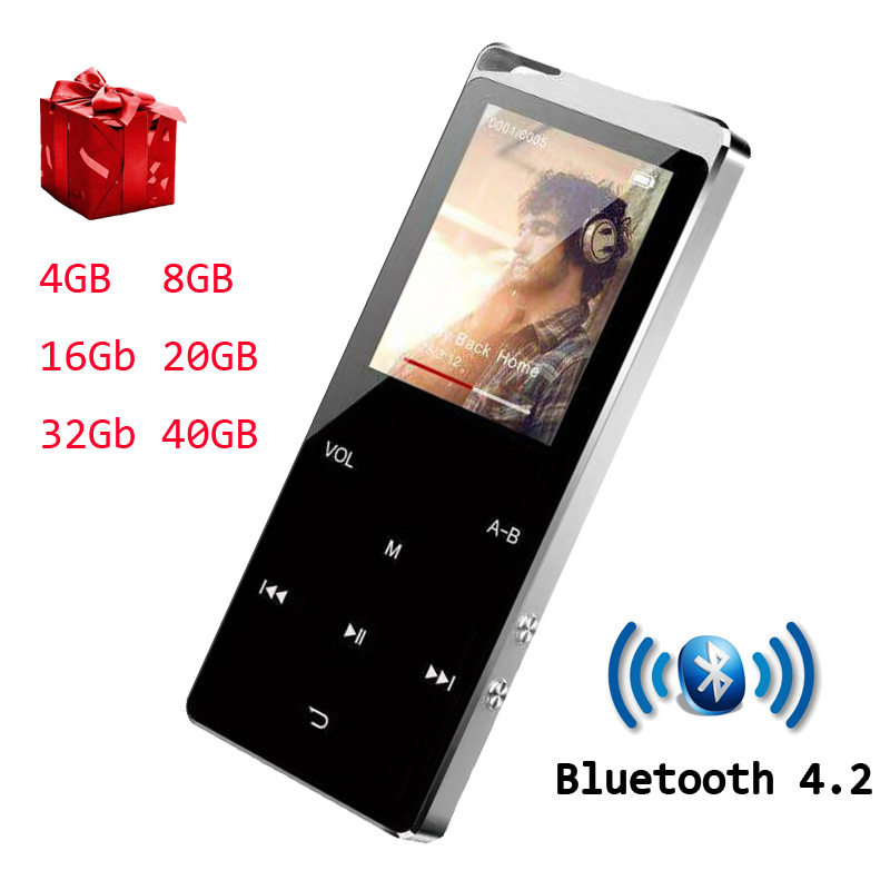 New MP3 Player Bluetooth Music Player Touch key Built-in 8GB 16GB HiFi Metal Mini Portable Walkman with radio FM recording MP4