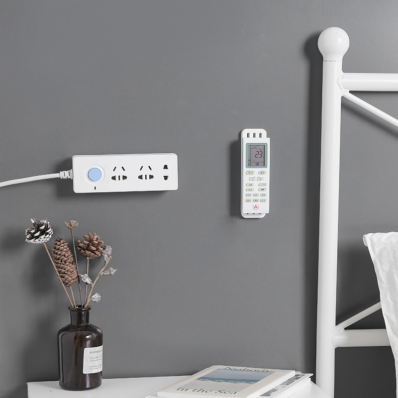 Rotatable Wall-Mounted Sticker Plug Fixer Self-Adhesive Socket Fixer Cable Wire Remote Control Power Strip Holder Organizer