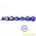 Bescon Starry Night Dice Set Series, 7pcs Polyhedral RPG Dice Set of TWILIGHT, Tinbox Set