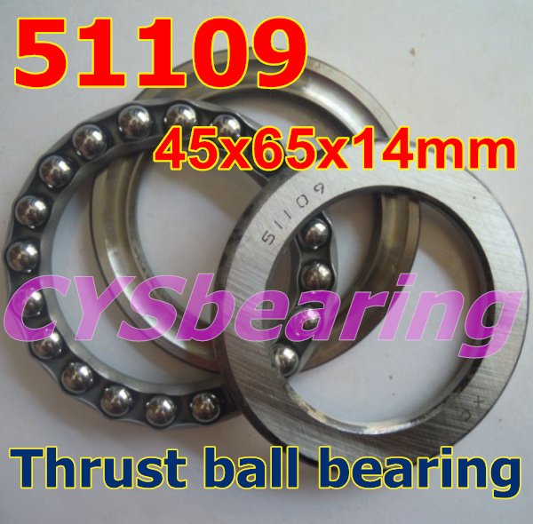 45X65X14 mm 51109 plane axial thrust ball bearing 45*65*14mm for 45mm shaft