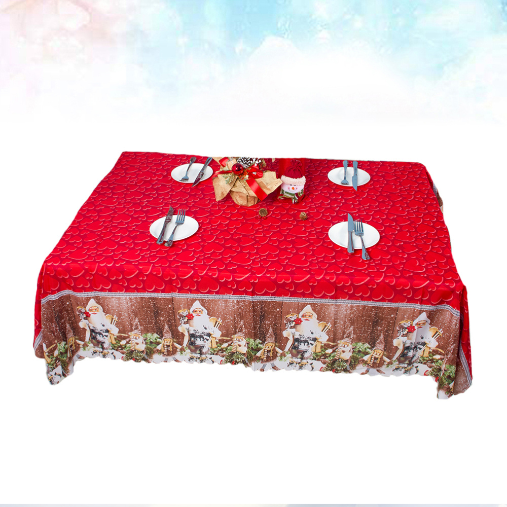 150x180cm Reusable Table Runner Printed Tablecloth Cartoon Table Cover for Christmas Style