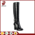 Leisure style women leather thick heel boots