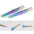 Chameleon Colorful Eyebrow Tweezer Stainless Steel Makeup Tool Incline Tip Hair Remover Cosmetic Eyebrow Clip Beauty Care Tool