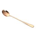 Hot! Colorful Long Handle Spoon Stainless Steel Coffee Tea Spoons Tip Head Tableware Beauty Mugs Spoons Soup Spoon Kitchen Tools