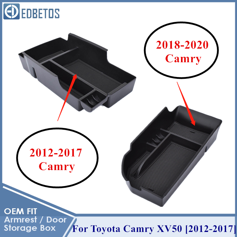 For Auto Center Console Box Armrest Pad Auto Car Accessories Toyota Camry 2012-2017 Armrest Secondary Storage Box Center Console