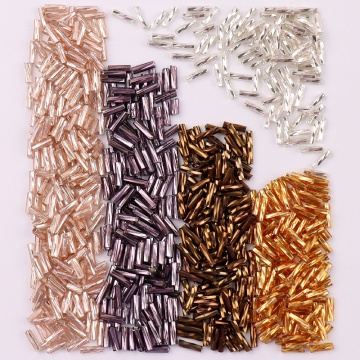 300Pcs Size 2x6mm Twist Bugles Loose Glass Seed Spacer Tube Leptospira Beads For jewelry making DIY Garment Sew Accessories