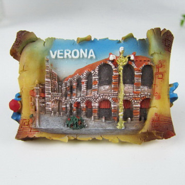 Italy Fridge Magnet Verona Tourism Memorial Souvenirs 3D Resin Handmade Magnetic Refrigerator Sticker Home Decor