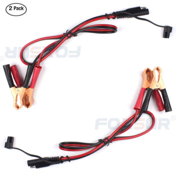 2PCS 60CM Battery Charger SAE to Alligator Clip Cable 2 Pin Wire Crocodile clamp Connector DC Cord SAE Quick Connect
