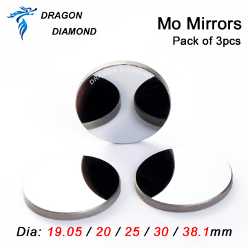 3pcs Co2 Lens Mo Reflective Mirror Laser Engraver Dia 19.05mm 20mm 25mm 30mm 38.1mm for laser cutter machine