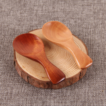 Mini Wooden Spoon Kitchen Spice Spoon Wood Sugar Tea Coffee Scoop Small Short Condiment Spoons Utensils Cooking Tool