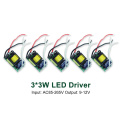 5pcs LED Driver 3*3W Power Supply 85-265V to 9-12V Lighting Transformer 110V 220V to 12V 600mA for 10W Led Chip Lamp JQ