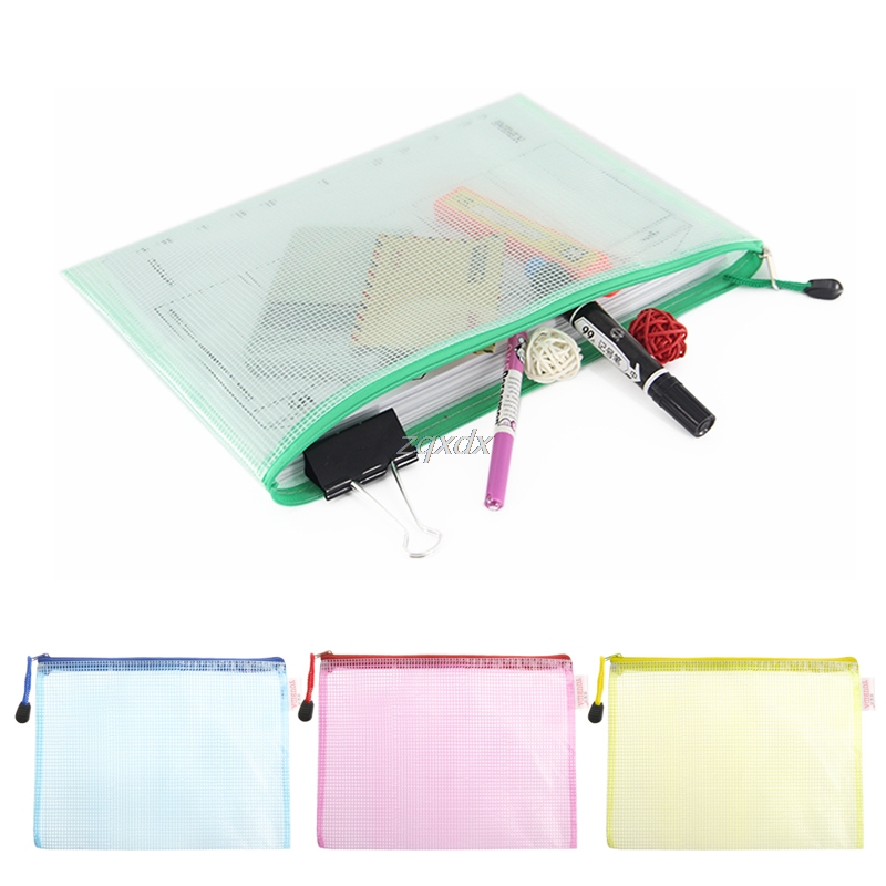 A3 Gridding Waterproof Zip Bag Document Pen Filing Products Pocket Folder Office & School Supplies Whosale&Dropship