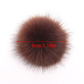 10cm Coloful Foxes Fur Pompom For Women Hat Fur Pom Poms for Hats Caps Big Natural Raccoon for Knitted Hat Cap