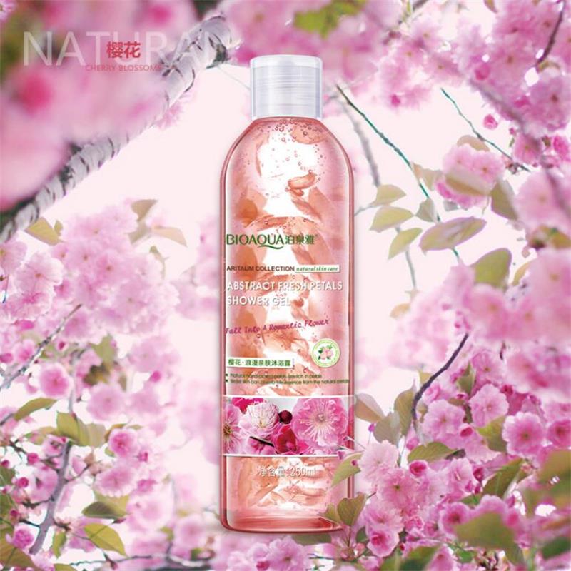 Cherry Blossoms Floral Romantic Petal Shower Gel Body Lotion Moisturizing Lasting Osmanthus Jasmine Fragrance Soothing Skin Bath