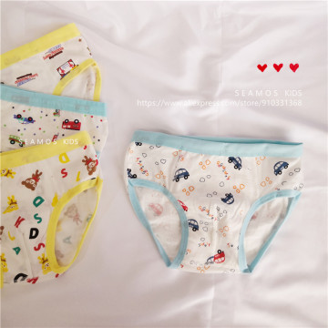 3Pcs Lot Boys Briefs Car And Bear Design Baby Cotton Underwears Kids Shorts Children's Boxer 2 To 10 Years ZL42