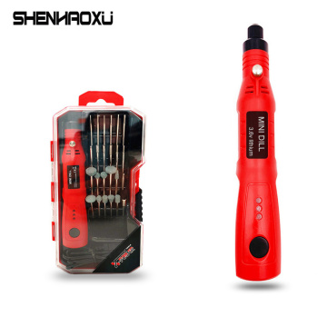 Cordless Mini Electric Drill Power Tools 3.6V Rechargeable Grinder Grinding Accessories Set 3Speed Engraving Pen For Dremel