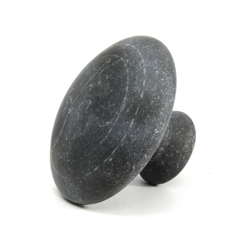 KiWarm Natural Black Ore Stone Gua Sha Massage Tool Cure Mushroom Shape Facial Body Relaxation Massager Stone