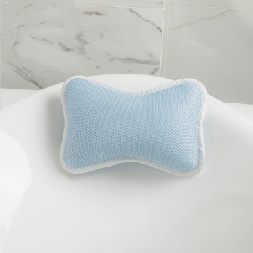 3D Mesh Bone Shaped Bath Pillow with 2 large suction cups Soft Relax Anti Bacterial Bath Spa Neck Support Bathtub neck pillow