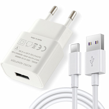 Fast Wall Charger Adapter Mobile Phone Charger For Samsung s20 Huawei p30 Xiaomi mi 10 9 LG With Micro USB Type C Charger Cable