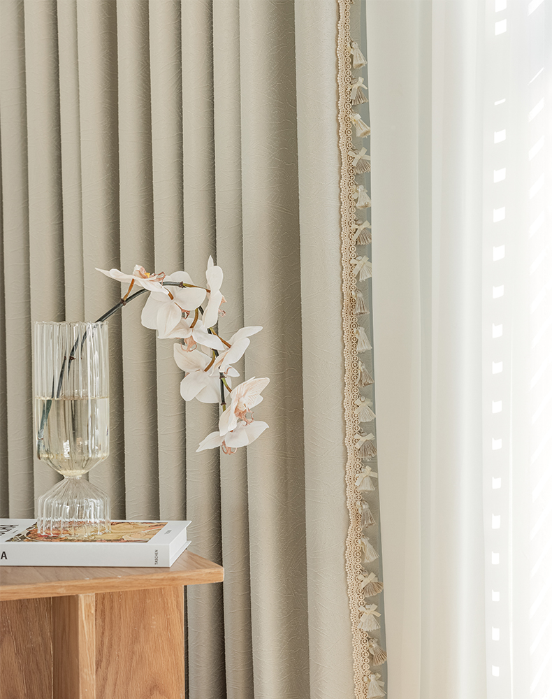 Textiles Polyester Lace Jacquard Curtain