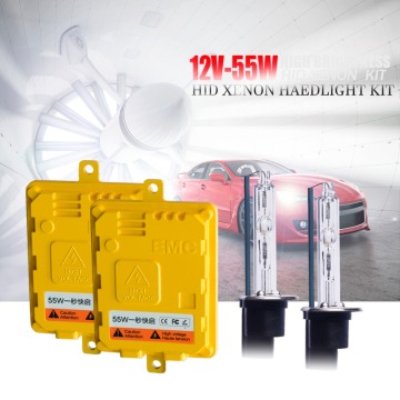 Fast Bright 55W HID Xenon headlight lamp Conversion Kit Quick Start AC Ballasts FOR H1 H3 H4 H7 H11 H9 9005 9006 HB3 HB4 6000K