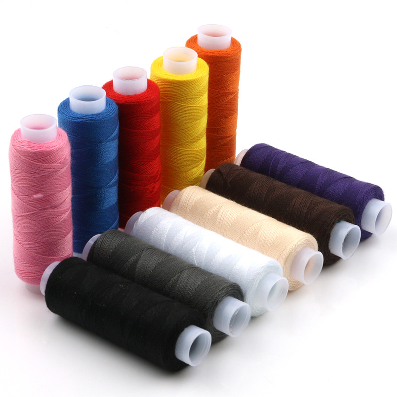 12rolls 150yards/roll mix 12colors Top Quality DIY Hand Sewing Thread Colorful Polyester Machine Embroidery Sewing Threads