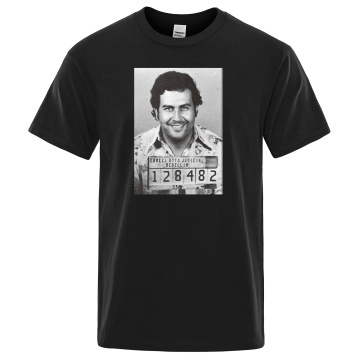 Pablo Escobar Male T-Shirt Colombian Drug Lord Men Tshirts High Quality Cotton T Shirt Funny Streetwear Casual Top Man Tee Shirt