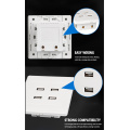 4 Port USB Wall Charger Plate Coupler Outlet Power Socket Plug Panel DC 5V Plug Socket Power Outlets Charging Adapter TXTB1