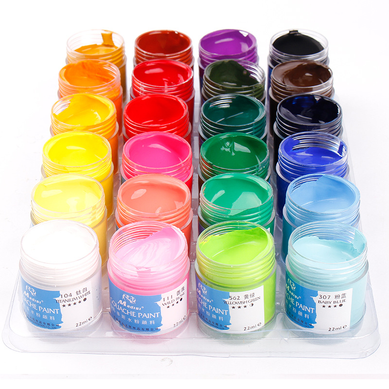 Gouache paint set / 22mlX24 color gouache set / gouache paint for painting/ art supplies for artist / art / art supplies