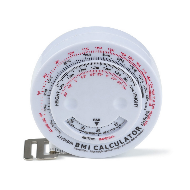 New 1pcs 150cm BMI Body Retractable Tape For Diet Weight Loss Tape Measure & Calculator Keep Your Beauty Body Ruler