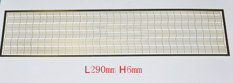 1Set Model Marine 1:200 Ratio Brass Etched Railing Length 290mm Height 6mm Mini Balustrade Baluster Parts for Simulation RC Boat