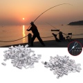100 Pcs Fishing Double Tube Copper Line Sleeves Connector Crimp 0.8/1/1.2/1.5mm